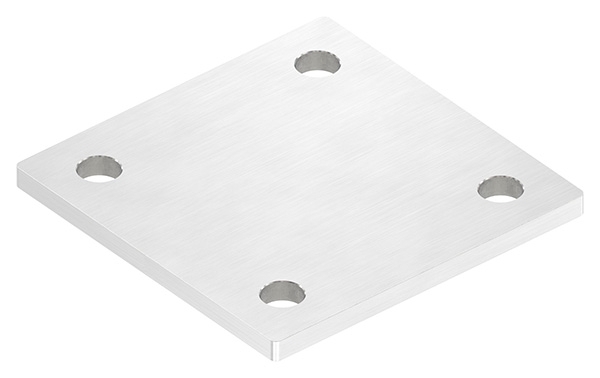 Ankerplatte Masse- 100 x 100 x 6 mm mit 4 Bohrungen á Ø 11 mm V2A-11-2211.4