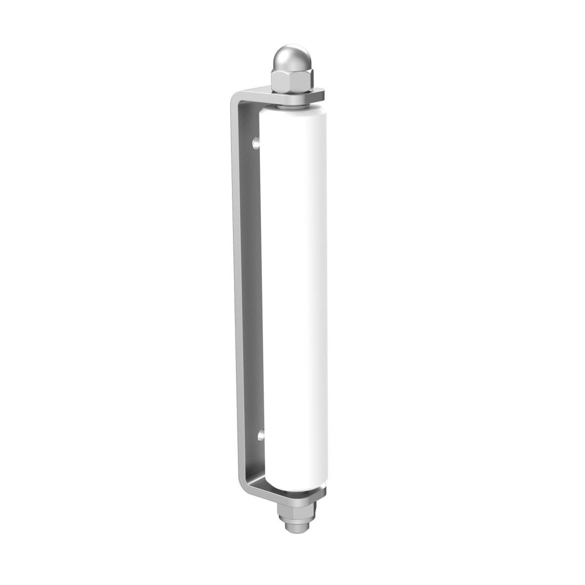 Fuehrungsrolle mit Anschraubwinkel Stahl verzinkt Nylonrolle Ø 62 mm L=76 mm-89-11H2176W-A.4