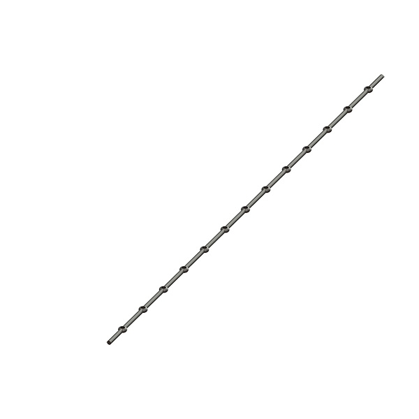 Lochleiste - vierkant - Material- 22x22 mm - Laenge- 2000 mm - Stahl -Roh- S235JR-30-1639.8