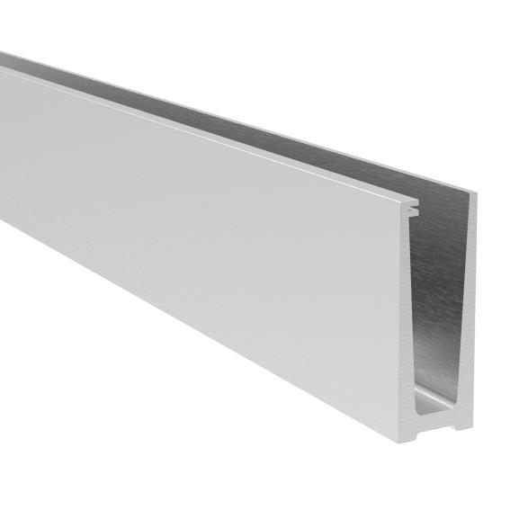 Aluprofil Aluminium 1250 mm Glas 12-21-52 mm Oberverankerung ELOX-89-11AL00041250SE-A.4