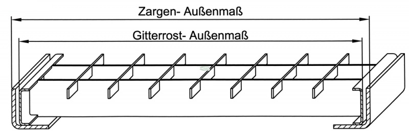 Lichtschachtrost Baunormrost - Masse-  390x890x20 mm 30-10 mm - aus S235JR -St37-2- im Vollbad feuerverzinkt-23-39893120.7