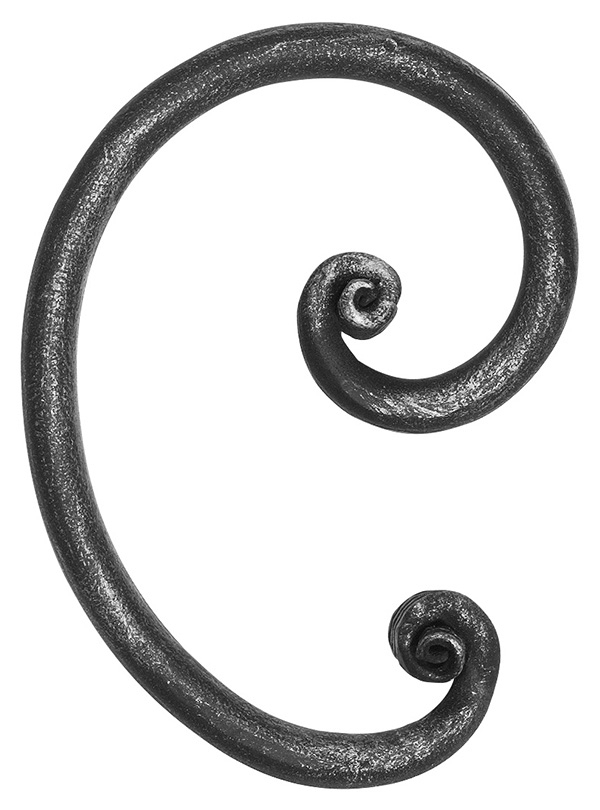 Rundeisenbarock - Masse- 110x155 mm - Stahl S235JR- roh-30-1914.8