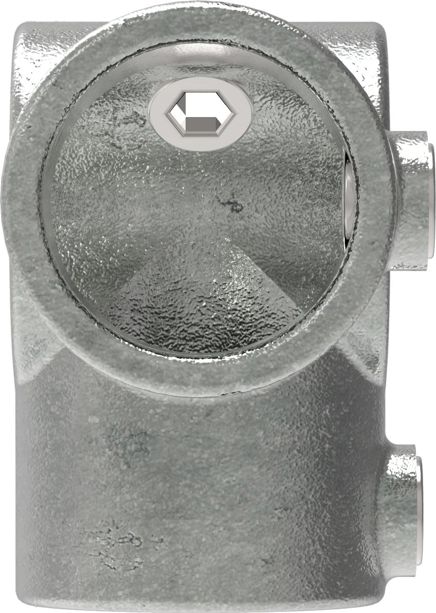 Rohrverbinder - Eckstueck durchgehend - 116D48 - 48-3 mm - 1 1-2- - Feuerverzinkt u. Elektrogalvanisiert-116D48