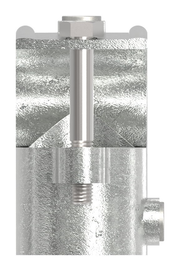Rohrverbinder T-Stueck offen Ø 60-3 mm -2- - Temperguss verzinkt - 135E60-135E60