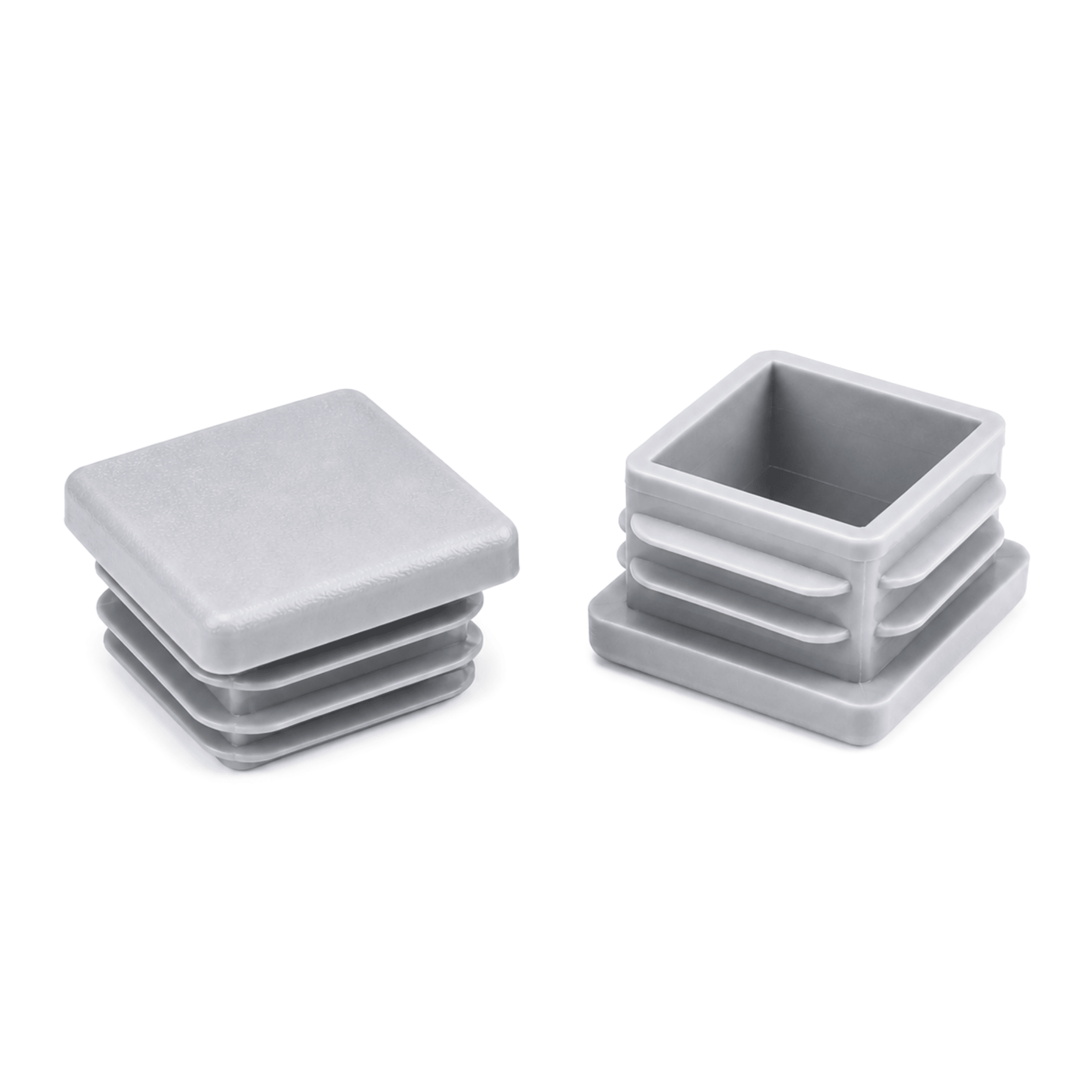 Lamellenstopfen fuer ein Quadratrohr 25x25x1-5-2 mm- Grau-Q-7425.G