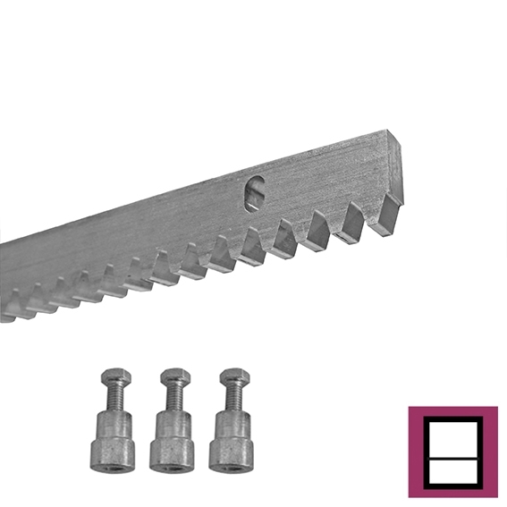 Zahnstange Edelstahl V2A 30 x 8 mm L=1000 mm fuer Schiebetore-89-11H80130X8H-A.4