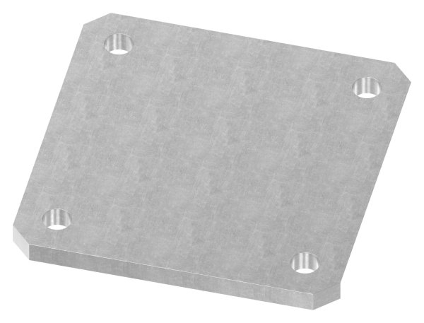 Ankerplatte 150x150x10 mm 4 Bohrungen -  Stahl roh-30-2858.8