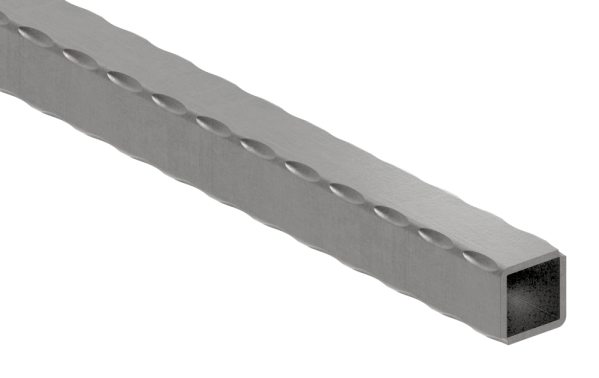 Quadratrohr gehaemmert 25x25x2-5 mm 6000 mm Stahl S235JR- roh-30-1562.8