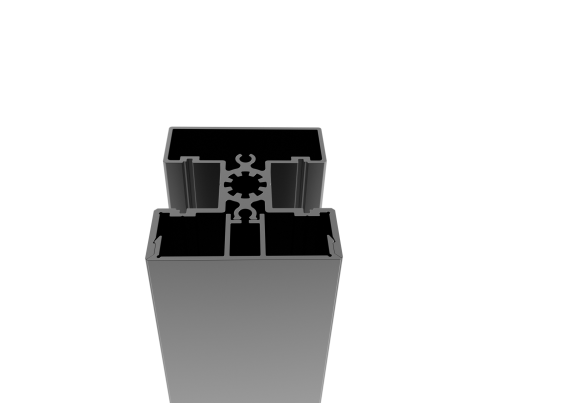 Zaunpfosten Set Aluminium 50 x 60 mm 6 m Anthrazit RAL 7016 strukturiert-89.FGP50X606000R7016
