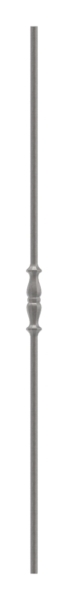Zwischenstab - Laenge- 900 mm - Material- 12 mm - rund- gehaemmert - Stahl S235JR- roh-30-1111.8