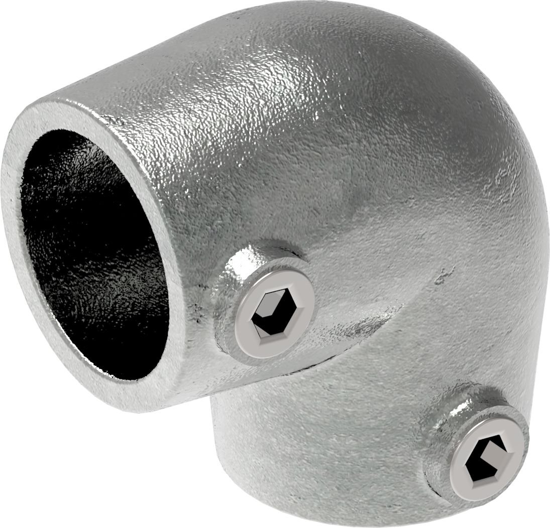 Rohrverbinder - Bogen 90° verstellbar 0-11° - 154B34 - 33-7 mm - 1- - Feuerverzinkt u. Elektrogalvanisiert-154B34