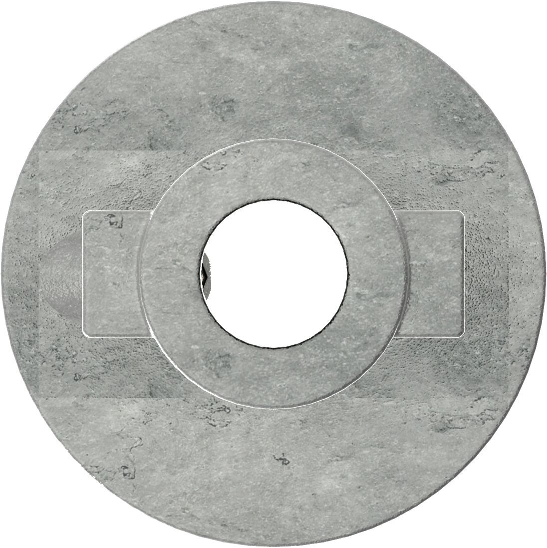 Rohrverbinder - Bodenhuelse - 134D48 - 48-3 mm - 1 1-2- - Feuerverzinkt u. Elektrogalvanisiert-134D48