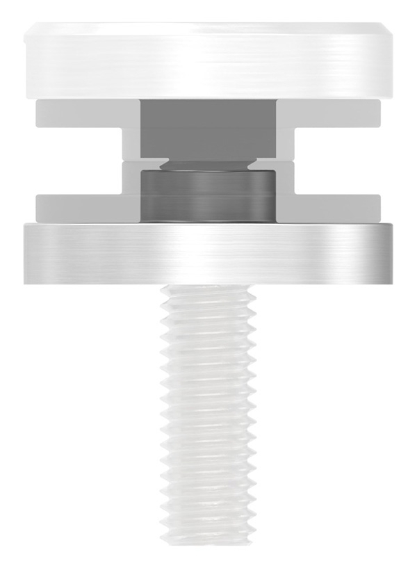 Glaspunkthalter-Unterteil Ø 30 mm- V2A- Hoehe- 5 mm-10-5000.4UT5