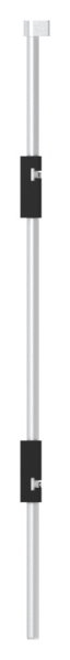 Bodenriegel XL mit zwei Befestigungen- Laenge 1000mm- zum Anschrauben- RAL 9005 schwarz-88-1156712-ALU.9005