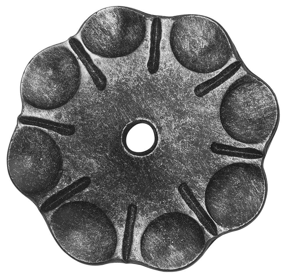 Rosette Schmiedeeisen 8 mm- Ø 120 mm- Mittelloch Ø 10 mm-88.113417