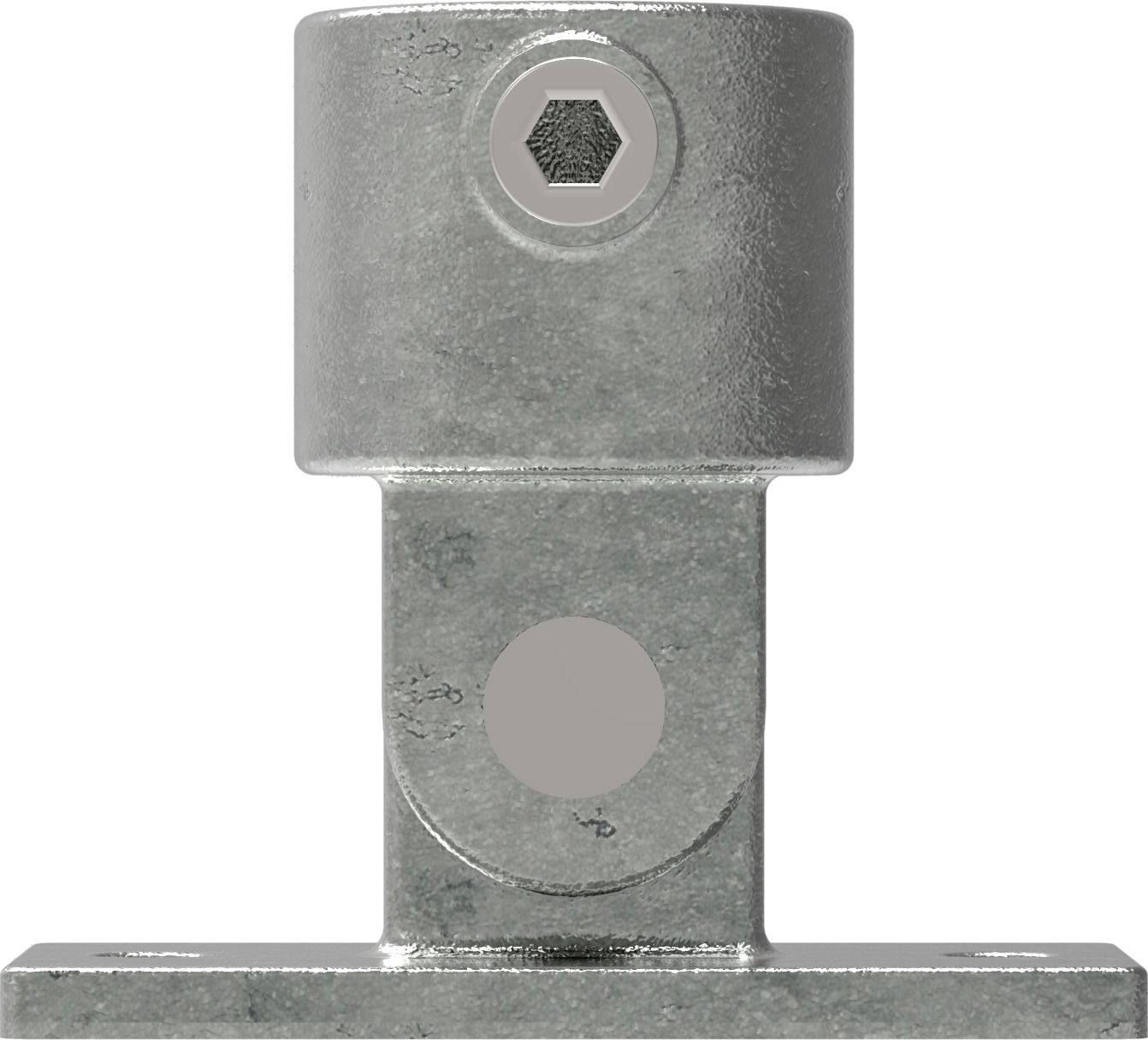 Rohrverbinder Gelenkfuss Ø 48-3 mm -1 1-2- - Temperguss verzinkt - 169D48-169D48