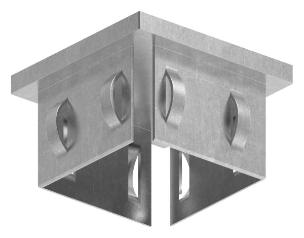 Stahlstopfen flach - fuer Rohr 50x50x2-0-3-0 mm - Stahl S235JR- roh-30-2944.8