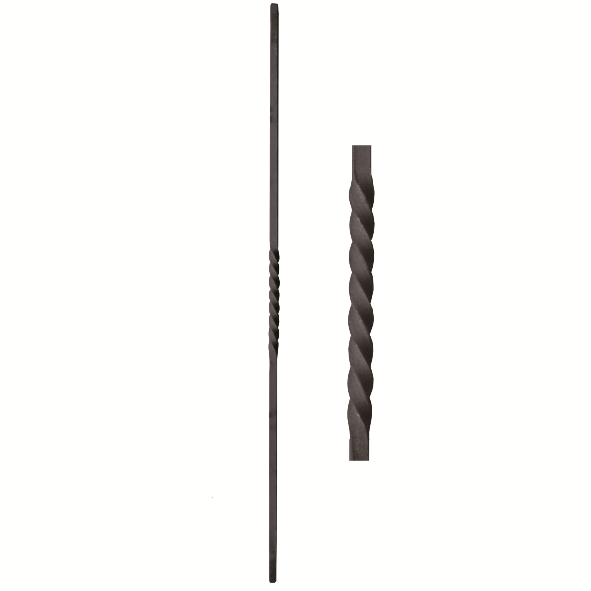 Zierstab Stahl 12x12mm- 900mm- roh- mit Verdrehung-89-11T1201C-A.4