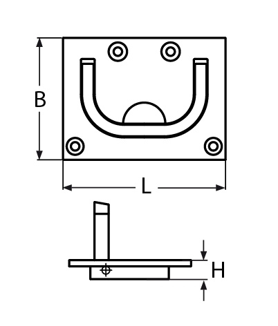 Einlassgriff Laenge- 75 mm V4A VPE- 1-66-64-411-8243475.56