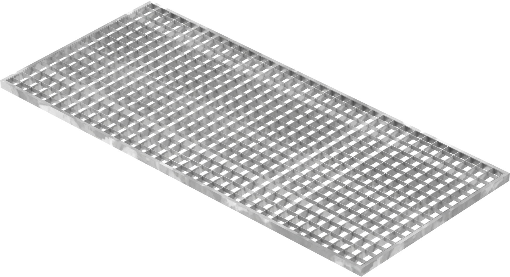 Lichtschachtrost Baunormrost - Masse-  490x1090x20 mm 30-30 mm - aus S235JR -St37-2- im Vollbad feuerverzinkt-23-491093020.7