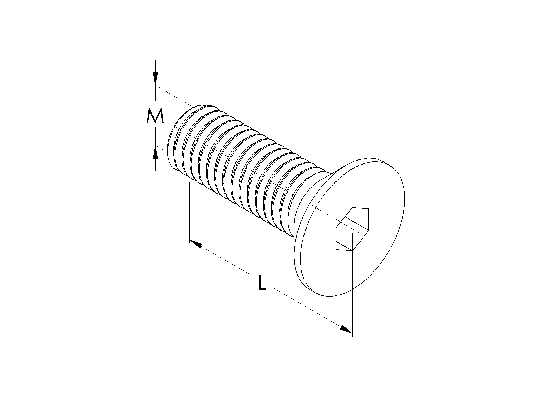 Senkschraube Innensechskant Edelstahl AISI 304 M8x30 DIN 7991-89-11ADIN7991A2M8X30-A.4
