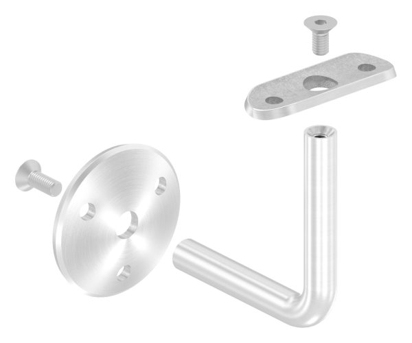 Handlaufhalter mit Ronde 58x4 mm und Halteplatte fuer Ø 42-4 mm V2A-11-2036.4