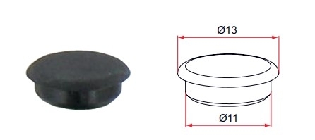 Einsteckkappe Kunststoff fuer Rundrohr D13mm Schwarz-89-11A24ZLD13D11BLACK-A.4