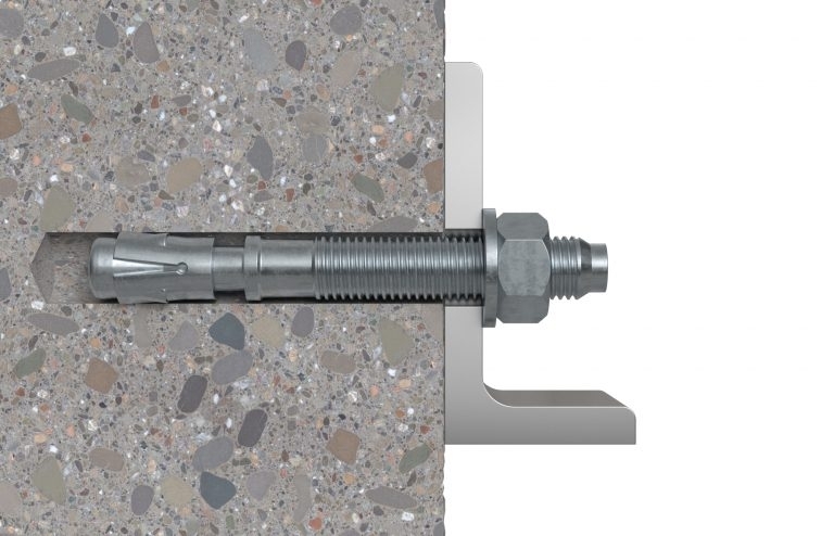 Bolzenanker Stahl galvanisch verzinkt M12- L = 124 mm- Ø 12 mm-89-11Q508FBN1230-A.4