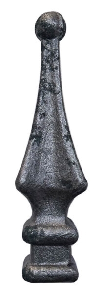 Zaunspitze Stahl roh Ansatz 24x24 mm- Hoehe 120 mm- mit Bohrung Ø 12-7 mm-88-1132501.ML