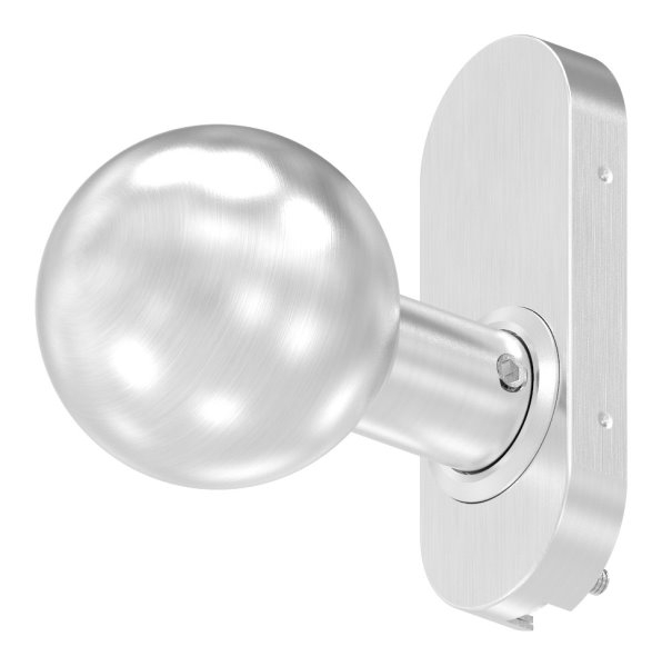 Drueckerknopf V2A Edelstahl Ø 50 mm drehbar gerade ausser Mitte-11-3516.4