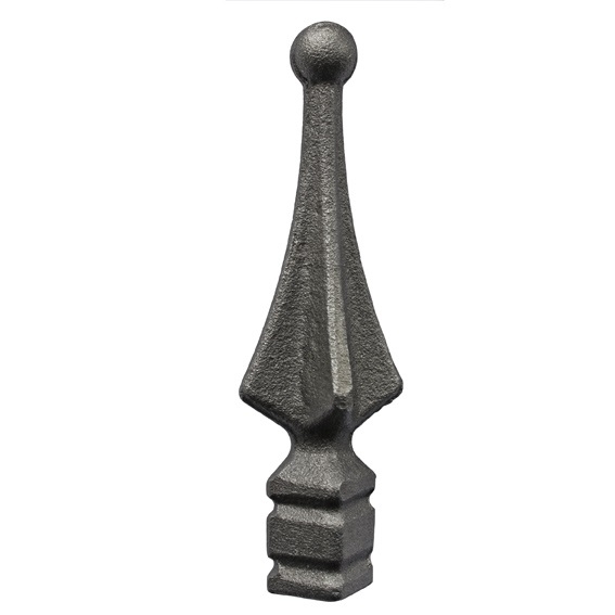 Zaunspitze Stahl geschmiedet Ø 82 mm Basis 20×20 mm fuer 15×15 mm Profil roh-89-11E212582-A.4