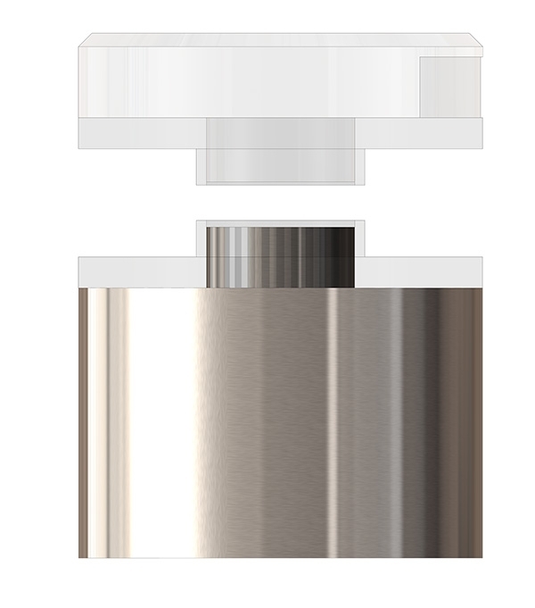Glaspunkthalter-Unterteil Ø 30 mm- V2A- Hoehe- 50 mm-10-5000.4UT50