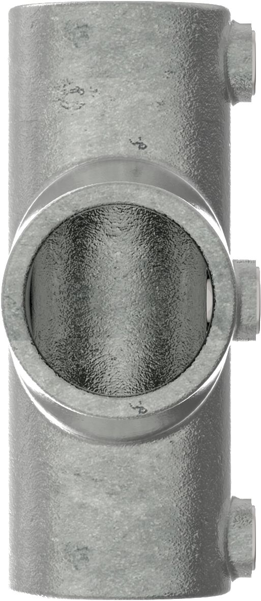 Rohrverbinder T-Stueck lang verstellbar 0-11° Ø 33-7 mm -1- - Temperguss verzinkt - 155B34-155B34