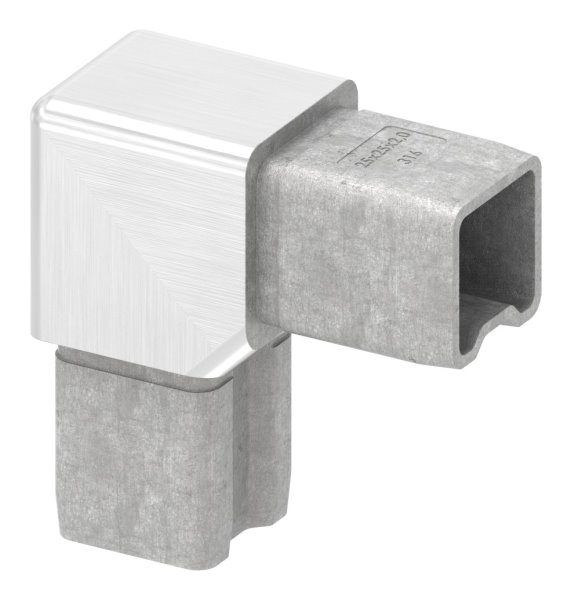 Winkelsteckverbinder V4A fuer Vierkantrohr 25x25x2 mm-88.1110122525