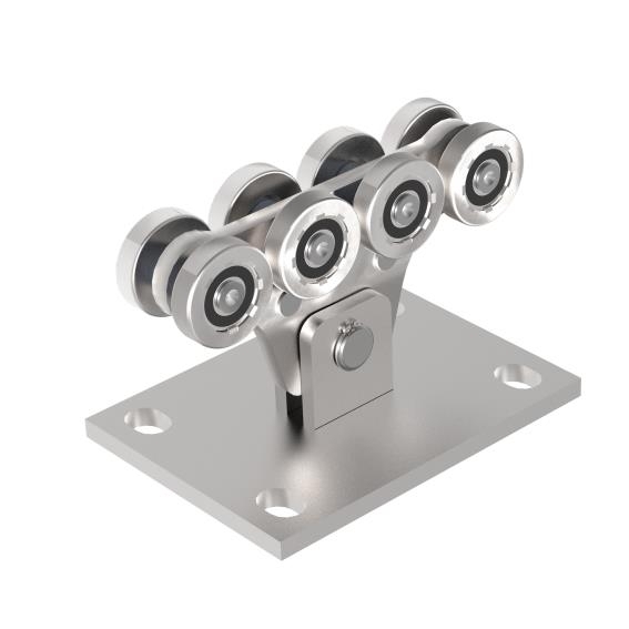 Bodenfuehrung-Set Stahl verzinkt fuer Profil 70x60 mm ECO-89-11SV70X60ECO-A.4
