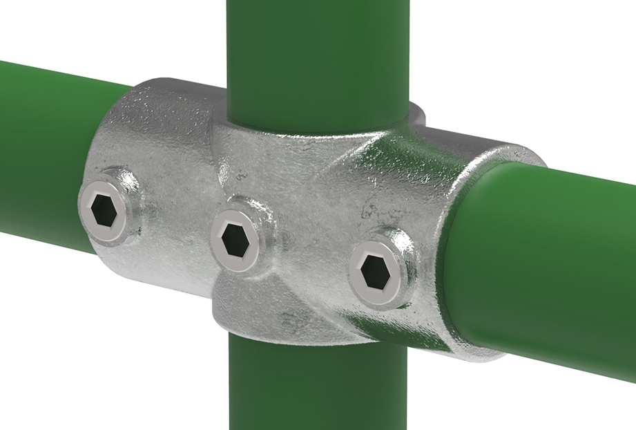 Rohrverbinder Kreuzstueck durchgehend Ø 48-3 mm -1 1-2- - 48-3 mm -1 1-2- - Temperguss verzinkt - 119C42-D48-119C42-D48