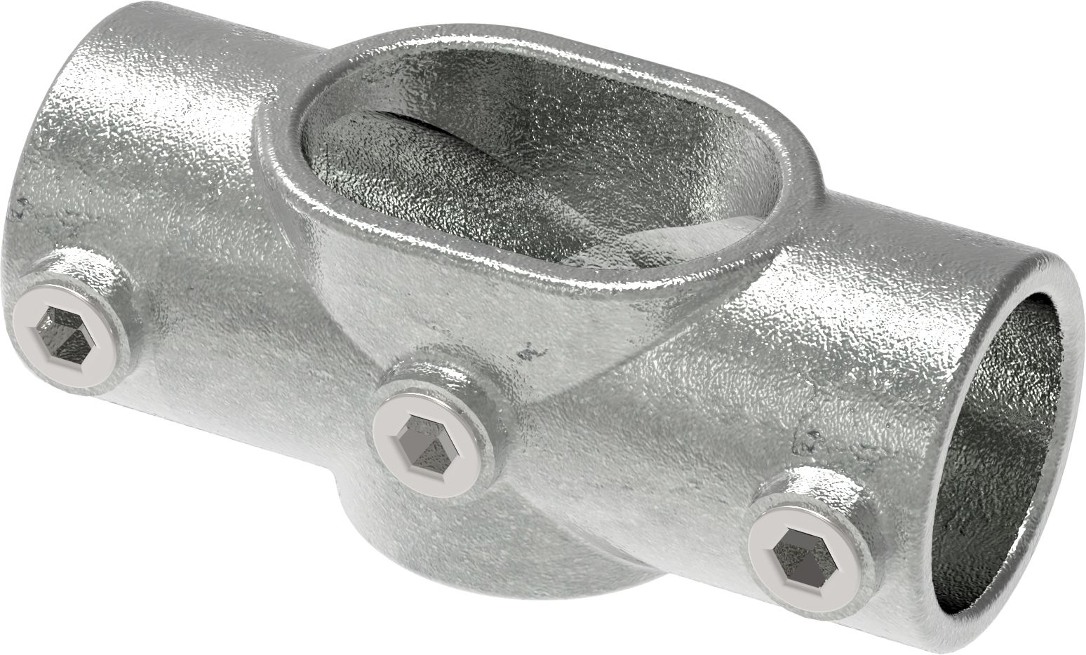 Rohrverbinder - Kreuzstueck verstellbar 0-11° - 156 - 33-7 mm - 48-3 mm - 1- - 1 1-2- - Feuerverzinkt u. Elektrogalvanisiert-156