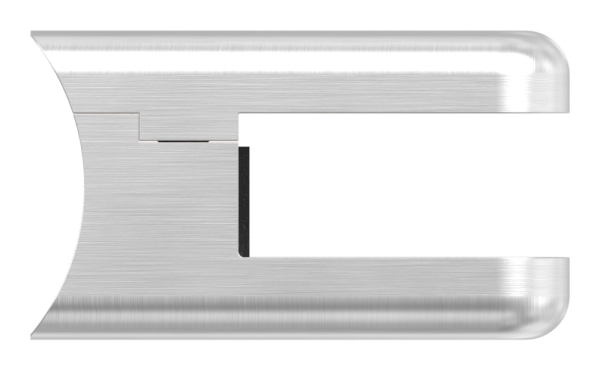 Eckige Glasklemme Edelstahl V4A 45x45x26 mm fuer Rohr Ø 42-4 mm inkl- Schrauben-88-114542.V4A