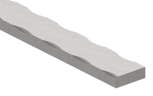 Flacheisen 25x8 mm Kanten gehaemmert 3000mm Stahl S235JR Antik-30-1382.8