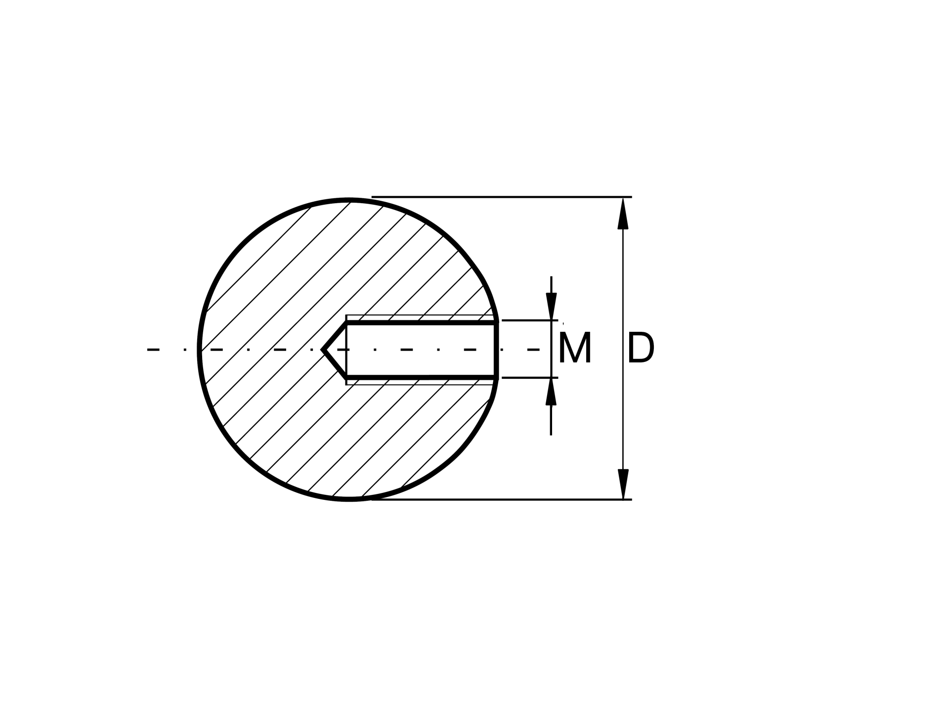 Endkappe Kugel Edelstahl AISI 304 Ø 15 mm M6 Gewinde geschliffen-89-11A0220015-A.4