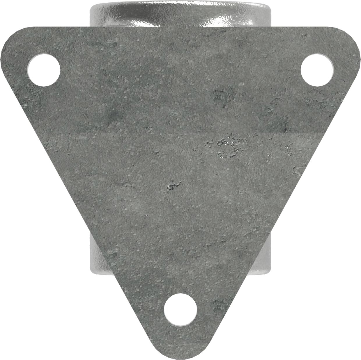 Rohrverbinder - Wandhalter Dreieckflansch - 146D48 - 48-3 mm - 1 1-2- - Feuerverzinkt u. Elektrogalvanisiert-146D48