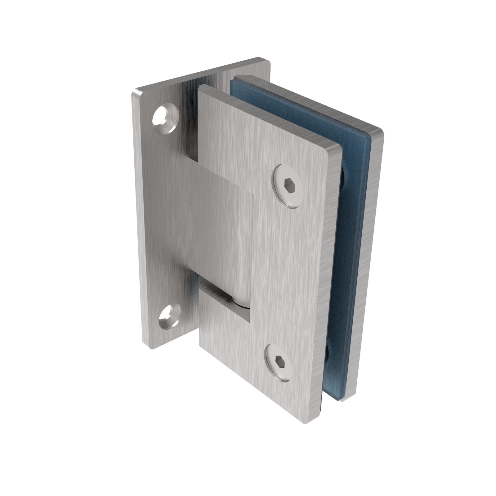 Glastuerscharnier Edelstahl Glas-Wand 90° mit Stoppfunktion - Selbstschliessmechanismus-89-11GS304DB9901SB-A.4