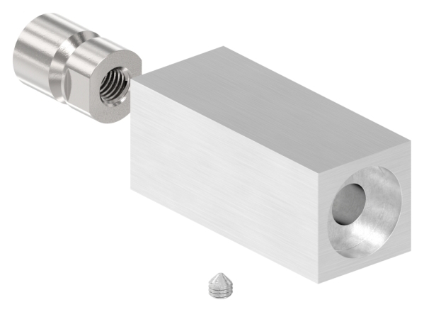 Rohrabstandshalter Edelstahl V2A 25 x 25 mm M8- lichter Abstand 60 mm-88-1151185.240