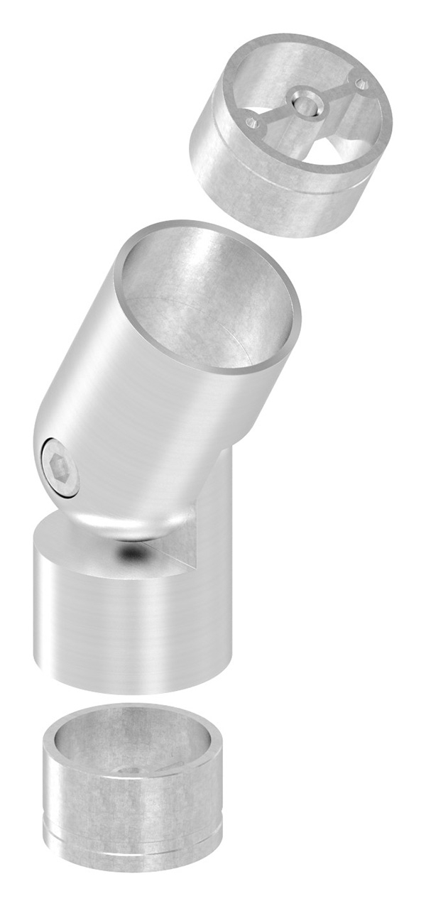 Handlaufverbinder flexibel Edelstahl V2A fuer Ø 42-4 mm Holzhandlauf geschliffen Korn 240-88-1150604.240