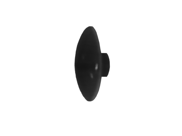 1 Paar Abdeckplaettchen - fuer Klemmschrauben in Glasklemmen - PVC SCWARZ MATT-13-2001-A.0_BLACK