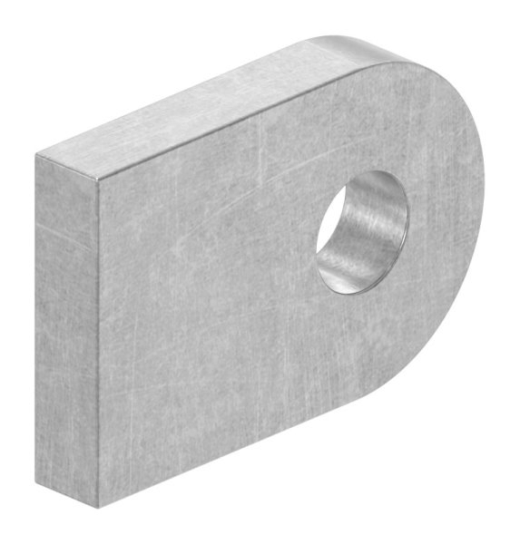 Anschweisslasche - Masse- 30x20x5 mm - Rundloch- Ø 7 mm - Stahl -roh- S235JR-30-3555.8