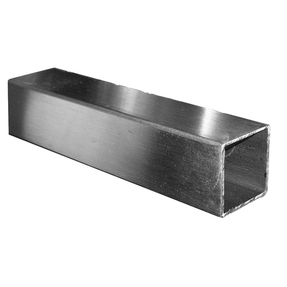 Edelstahl Vierkantrohr AISI 304 40x40x2 mm geschliffen 6000 mm-89-11A40X40X26000-A.4
