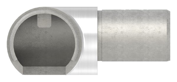 Verlaufsecke 90° - horizontal - fuer Nutrohr Ø 42-4 mm - V2A-12-2318.4