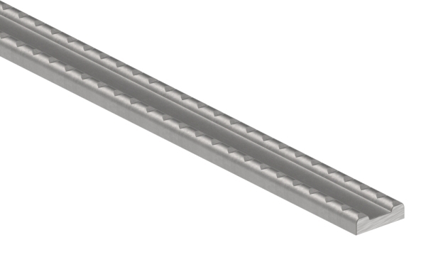 Hespeneisen 25x8x4 mm gerillt 3000mm Schmiedeeisen Profil-88.112307