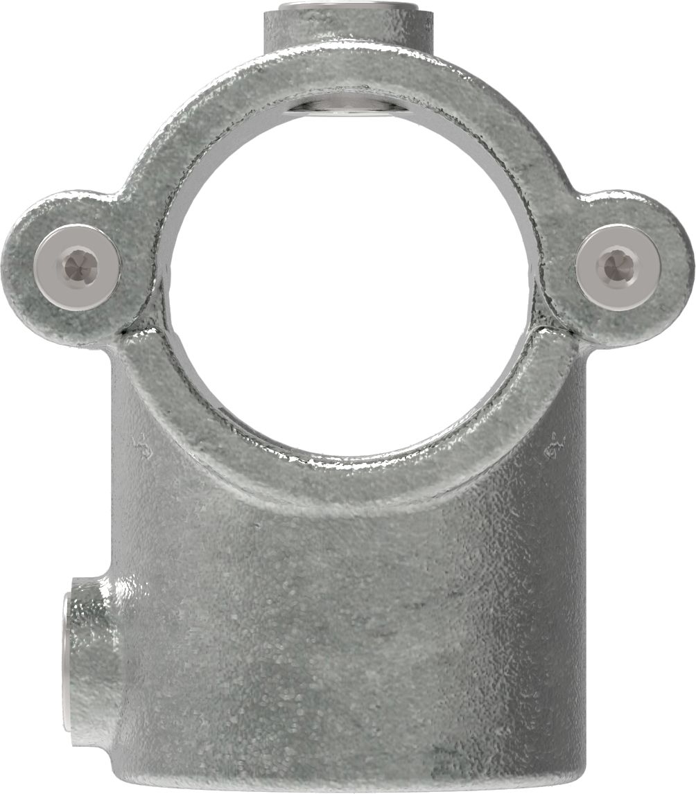 Rohrverbinder - T-Stueck mit Bolzen aufklappbar - 136B34 - 33-7 mm - 1- - Feuerverzinkt u. Elektrogalvanisiert-136B34